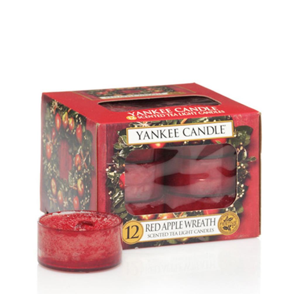 Yankee Candle Red Apple Wreath Tea Lights (Pack of 12) £6.29